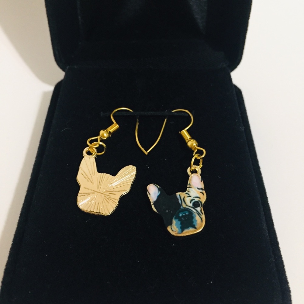 Puppy / Dog Face Dangle Drop Earring’s - Picture 2 of 2